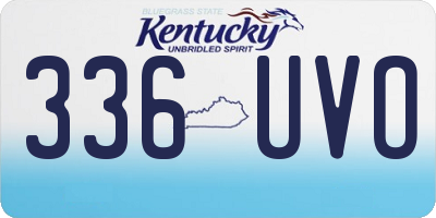 KY license plate 336UVO