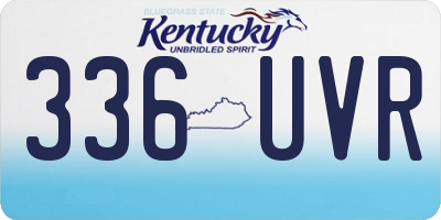 KY license plate 336UVR
