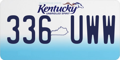 KY license plate 336UWW