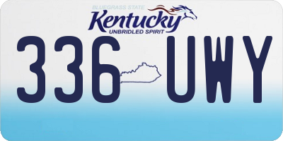 KY license plate 336UWY