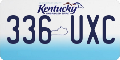 KY license plate 336UXC