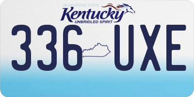 KY license plate 336UXE