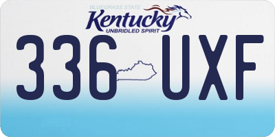KY license plate 336UXF