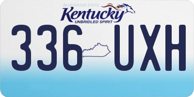 KY license plate 336UXH