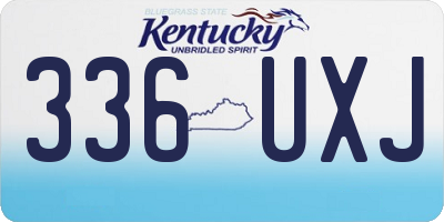 KY license plate 336UXJ