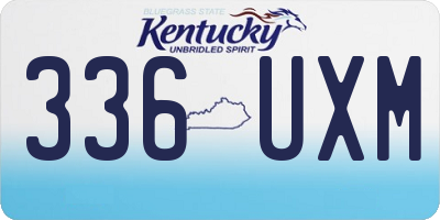 KY license plate 336UXM