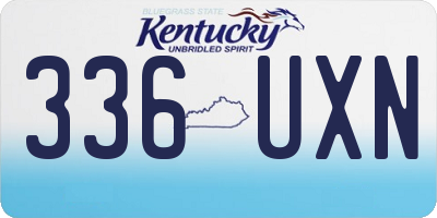 KY license plate 336UXN