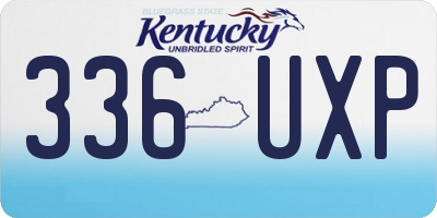 KY license plate 336UXP