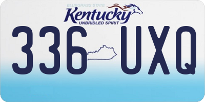 KY license plate 336UXQ