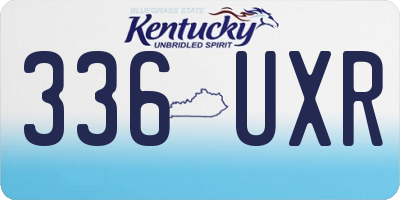 KY license plate 336UXR