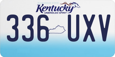 KY license plate 336UXV