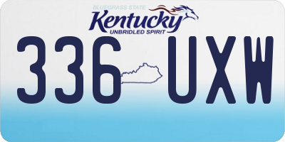 KY license plate 336UXW