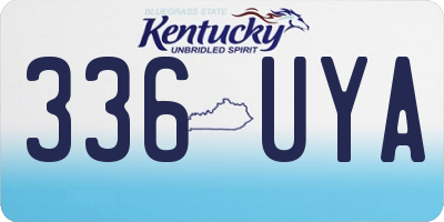 KY license plate 336UYA