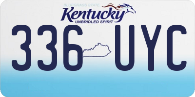 KY license plate 336UYC