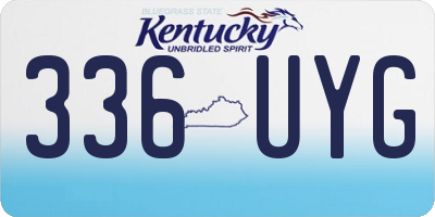 KY license plate 336UYG