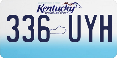 KY license plate 336UYH
