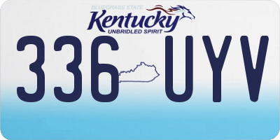 KY license plate 336UYV