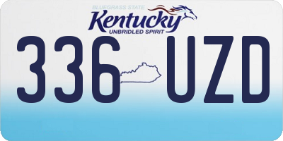 KY license plate 336UZD