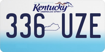 KY license plate 336UZE