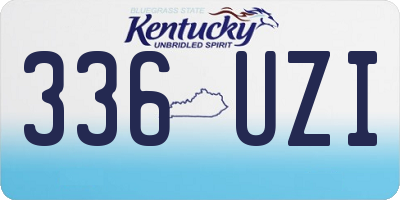 KY license plate 336UZI