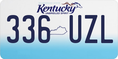 KY license plate 336UZL