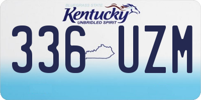KY license plate 336UZM