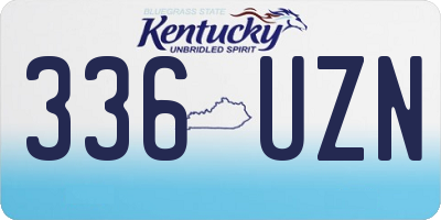 KY license plate 336UZN