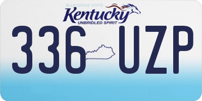 KY license plate 336UZP