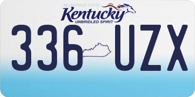 KY license plate 336UZX
