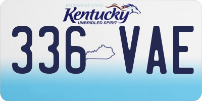 KY license plate 336VAE