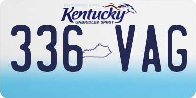 KY license plate 336VAG