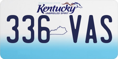 KY license plate 336VAS