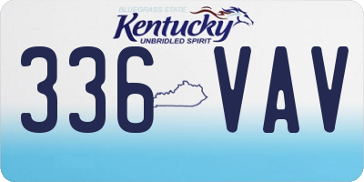 KY license plate 336VAV