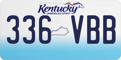 KY license plate 336VBB