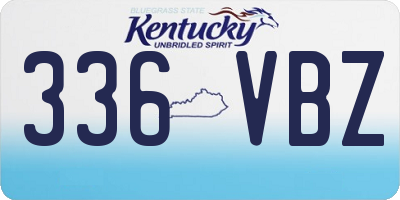 KY license plate 336VBZ