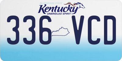 KY license plate 336VCD