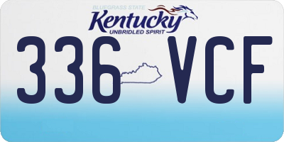 KY license plate 336VCF