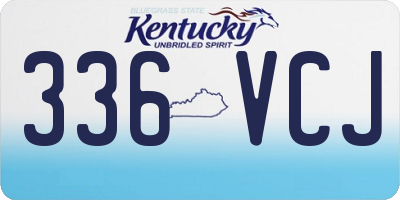 KY license plate 336VCJ