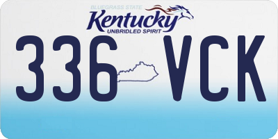 KY license plate 336VCK
