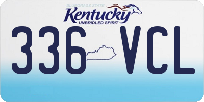 KY license plate 336VCL