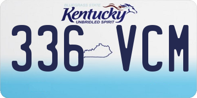 KY license plate 336VCM