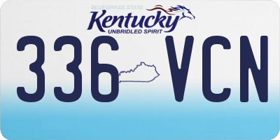 KY license plate 336VCN