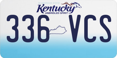 KY license plate 336VCS