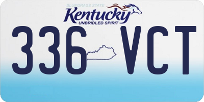 KY license plate 336VCT