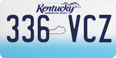KY license plate 336VCZ