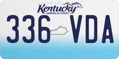 KY license plate 336VDA