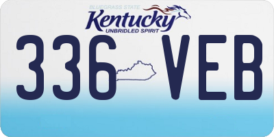 KY license plate 336VEB