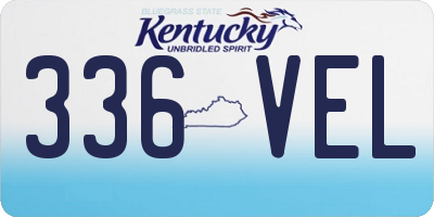 KY license plate 336VEL