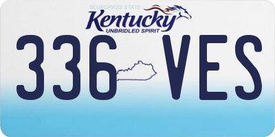 KY license plate 336VES