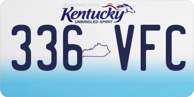 KY license plate 336VFC